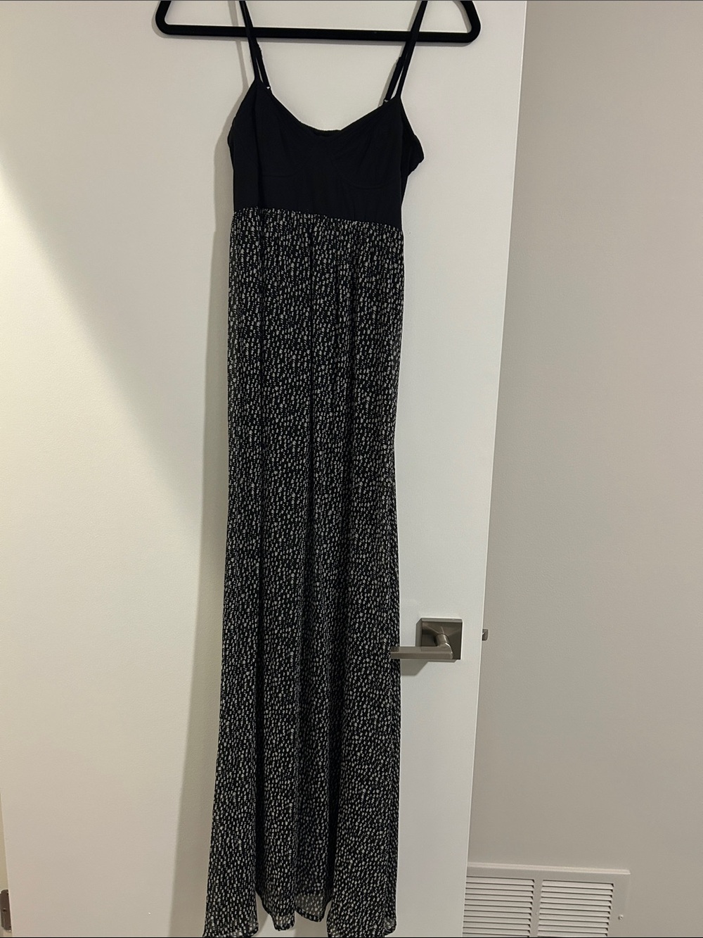 Maxi Dress with Printed Skirt